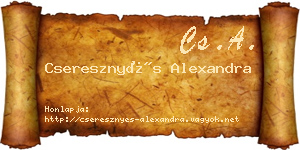 Cseresznyés Alexandra névjegykártya