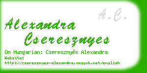 alexandra cseresznyes business card