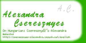 alexandra cseresznyes business card